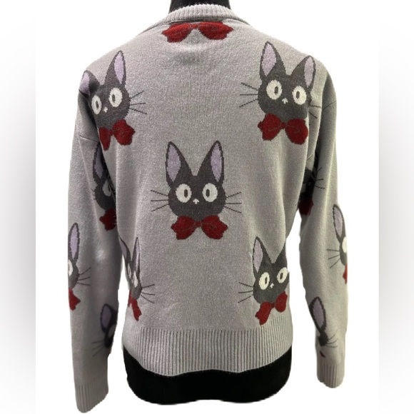 SOLD Studio Ghibli 🅝🅦🅞🅣 Kiki's Delivery Service-Jiji with Bow Cardigan Sweater L - Picture 3 of 8